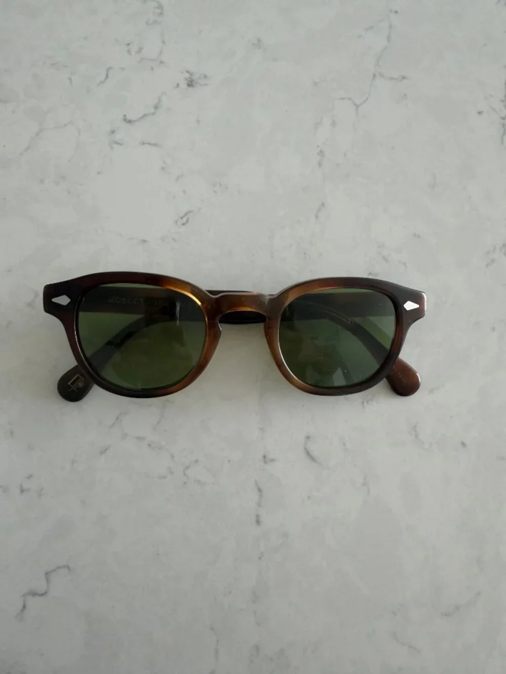 MOSCOT Lemtosh Sz 44mm Tobacco Authentic + Blue Green Amber Tinted Lens SetsNWOT